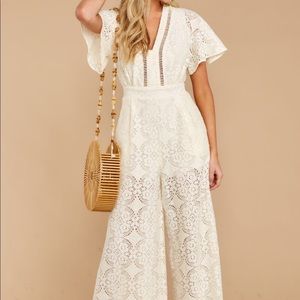 Cream Jumpsuit